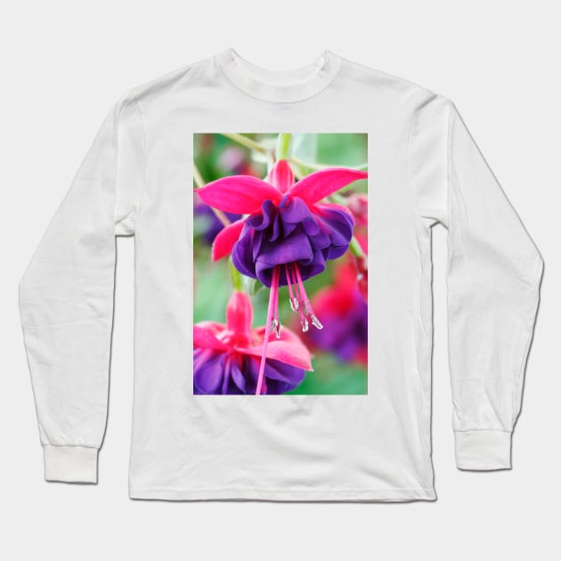 Fuchsia  'Dark Eyes'  AGM Long Sleeve T-Shirt by chrisburrows